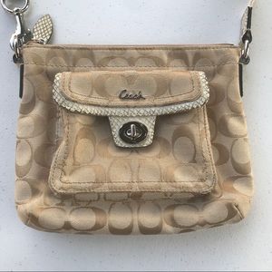 Coach  logo signature summer ivory crossbody bag